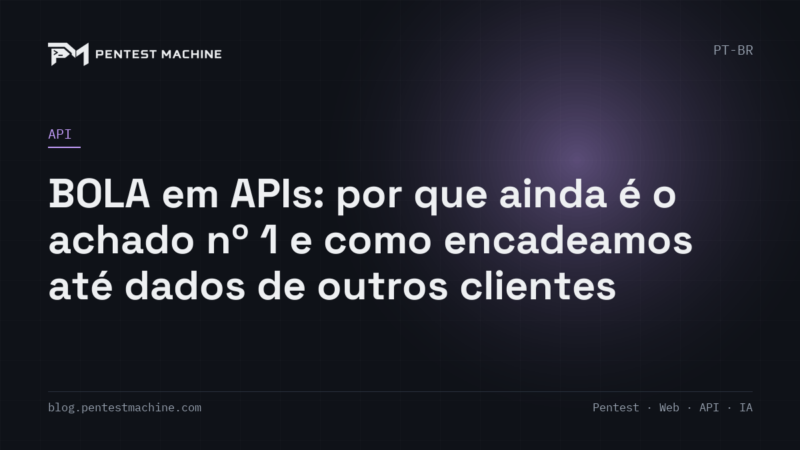 BOLA em APIs: por que ainda é o achado nº 1 e como encadeamos até dados de outros clientes