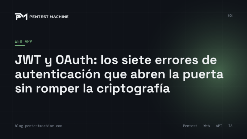 JWT y OAuth: los siete errores de autenticación que abren la puerta sin romper la criptografía