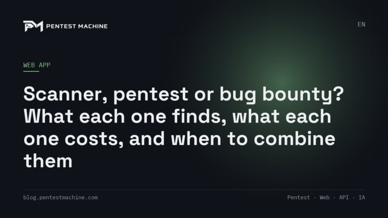 Scanner, pentest or bug bounty? What each one finds, what each one costs, and when to combine them