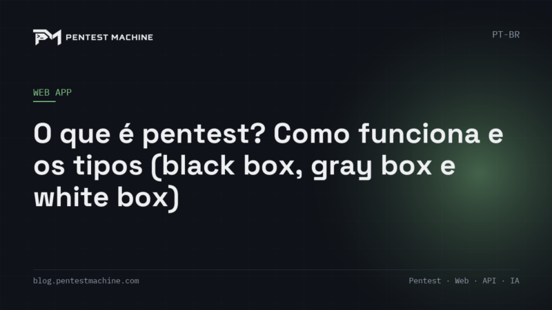 O que é pentest? Como funciona e os tipos (black box, gray box e white box)