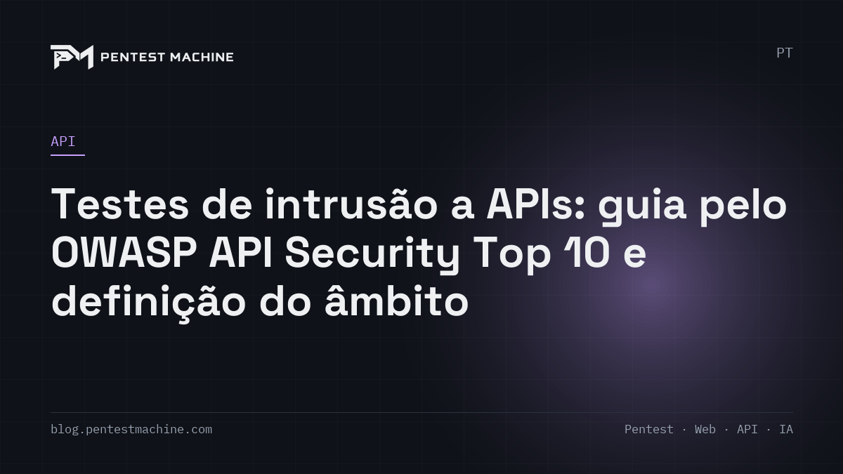 Testes de intrusão a APIs: guia pelo OWASP API Security Top 10 e definição do âmbito